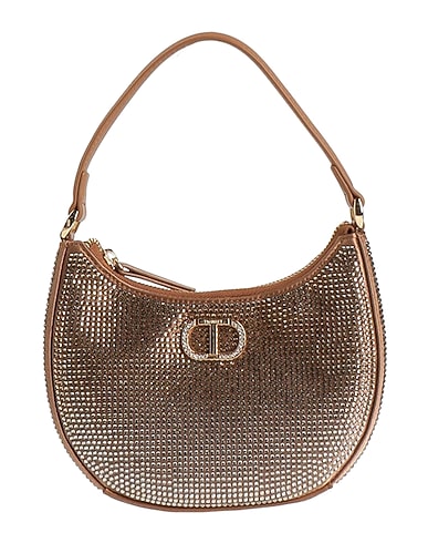 TWINSET Handbag Brown 100% Polyester