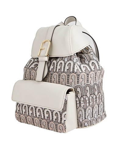 FURLA Backpacks Off white Textile fibers