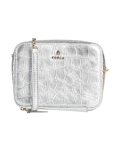 FURLA Across-body bag Silver 100% Leather