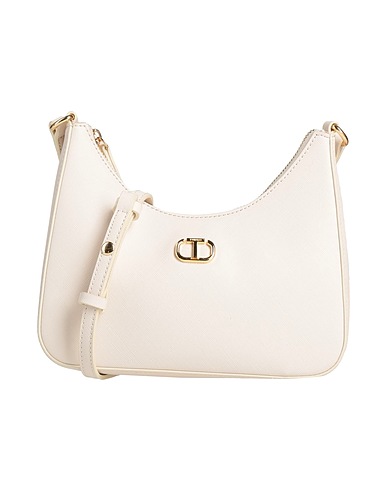 TWINSET Across-body bag Off white 100% Polyurethane