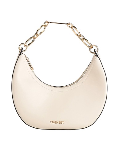 TWINSET Handbag Cream 100% Polyurethane