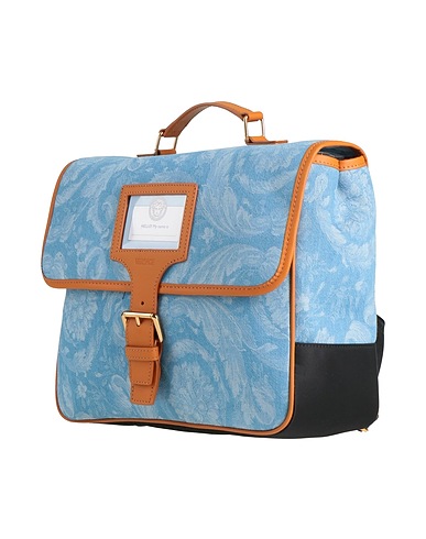 VERSACE YOUNG Σακίδια και τσαντάκια μέσης Μπλε 52% Βαμβάκι, 48% Δέρμα μοσχαριού, Πολυαμίδη, Πολυεστέρας