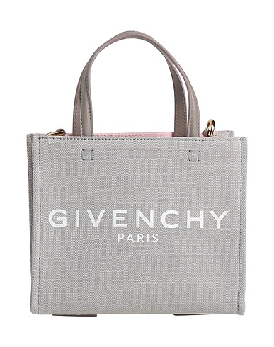 GIVENCHY Handbag Grey 58% Cotton, 38% Linen, 4% Polyurethane
