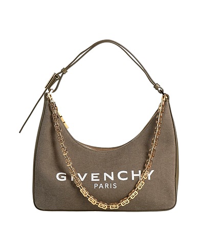 GIVENCHY Shoulder bag Military green Textile fibers, Leather