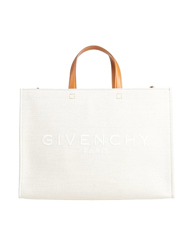 GIVENCHY Handbag Ivory 58% Cotton, 38% Linen, 4% Polyurethane