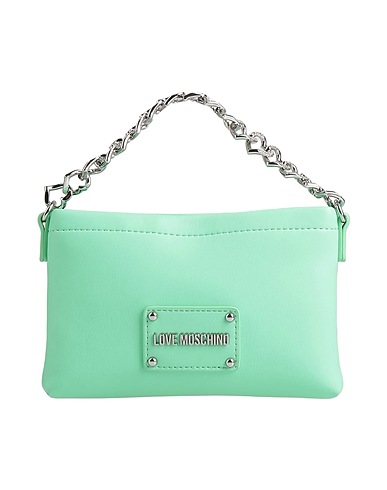 LOVE MOSCHINO Handbag Light green 100% Polyurethane