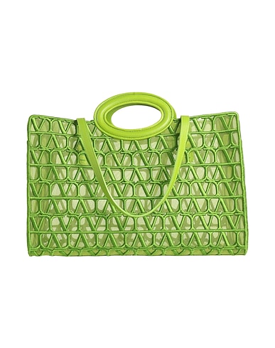 VALENTINO GARAVANI Handbag Light green Textile fibres, Leather
