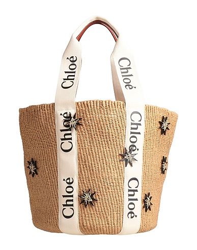 CHLOÉ Handbag Beige Natural raffia