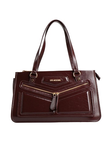 LOVE MOSCHINO Handbag Chocolate brown 70% Leather, 30% Polyurethane