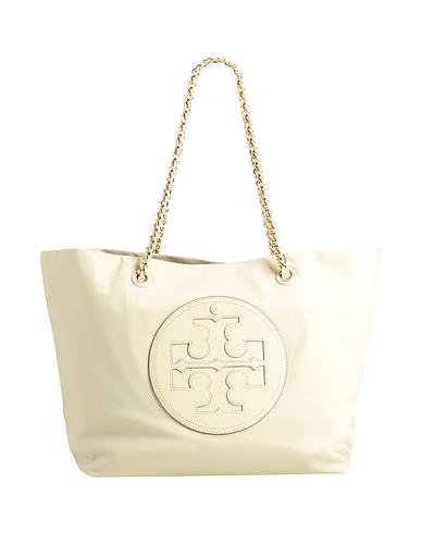 TORY BURCH Handbag Sage green Textile fibres, Leather