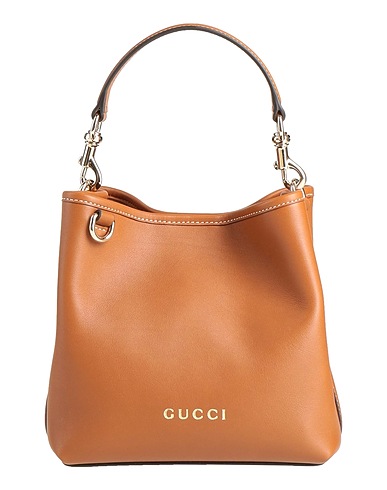 GUCCI Handbag Brown Leather