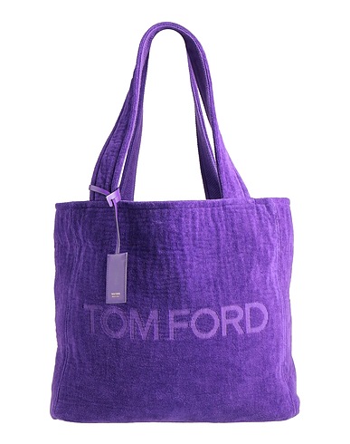 TOM FORD Shoulder bag Purple Cotton, Calfskin, Metal