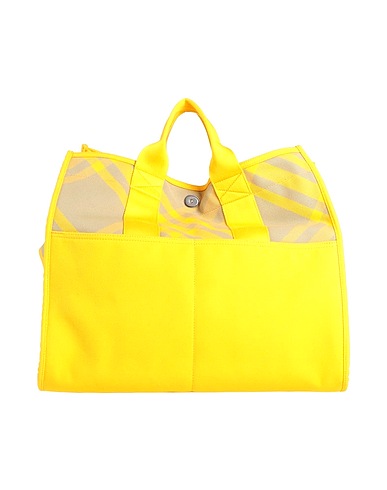 BURBERRY Handbag Yellow 100% Cotton