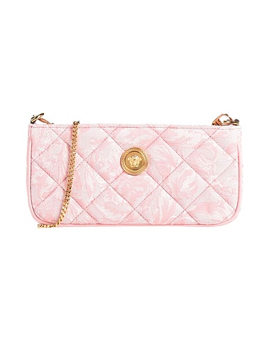 VERSACE Across-body bag Pink 57% Polyamide, 37% Cotton, 6% Polyester