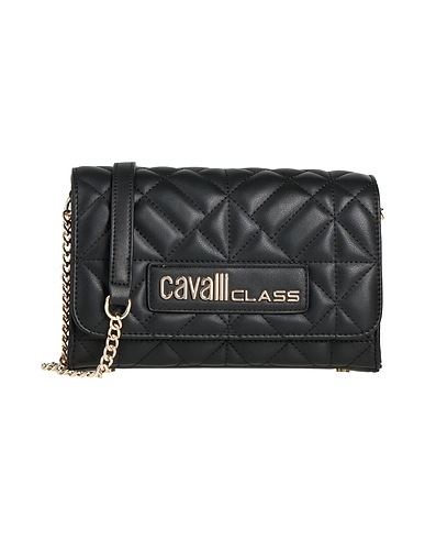 CAVALLI CLASS Across-body bag Black 100% Polyurethane