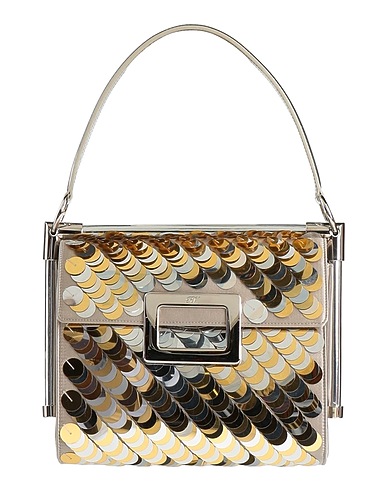 ROGER VIVIER Handbag Silver Textile fibers