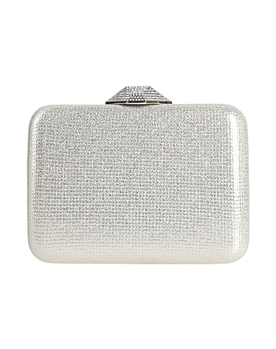 TWENTY FOUR HAITCH Τσάντα χειρός Ασημί 100% Πολυουρεθάνη