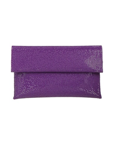 TWENTY FOUR HAITCH Handbag Purple 100% Crystal, Textile fibres