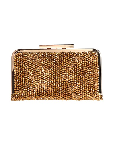 TWENTY FOUR HAITCH Handbag Gold 100% Polyester