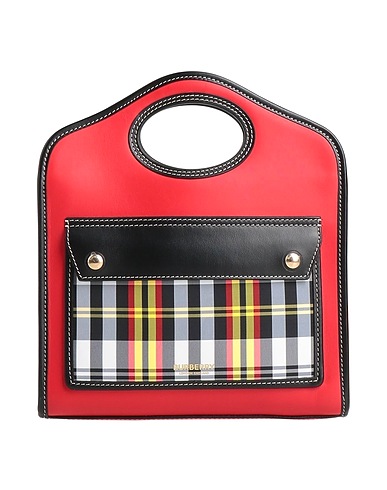 BURBERRY Handbag Red Leather