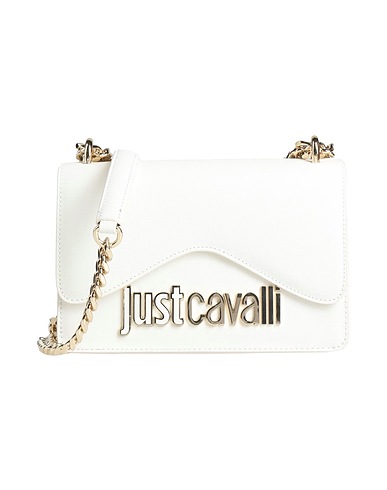 JUST CAVALLI Umhängetasche Weiß 100% Polyester, Poliurethan-Harz