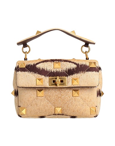 VALENTINO GARAVANI Handbag Beige Textile fibres