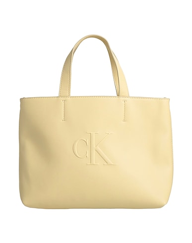 CALVIN KLEIN Handbag Pastel yellow Textile fibres