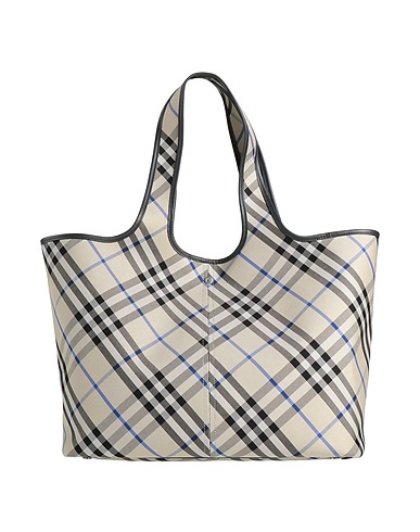 BURBERRY Handbag Khaki 100% Cotton, Calfskin