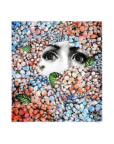 FORNASETTI Scarves and foulards Ortensia
 Sky blue 90% Modal, 10% Cashmere