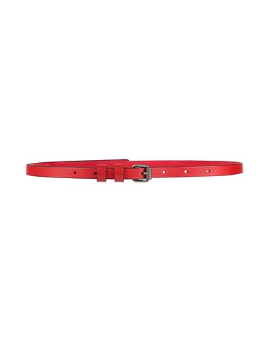 ASPESI Thin belt Red Soft Leather