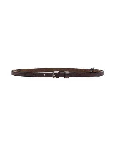 ASPESI Thin belt Dark brown Soft Leather