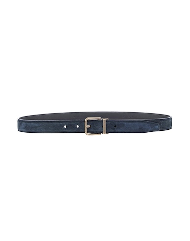 DOLCE&GABBANA Leather belt BLU NOTTE Soft Leather