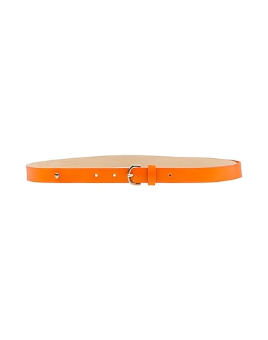 TWINSET Thin belt Orange Soft Leather