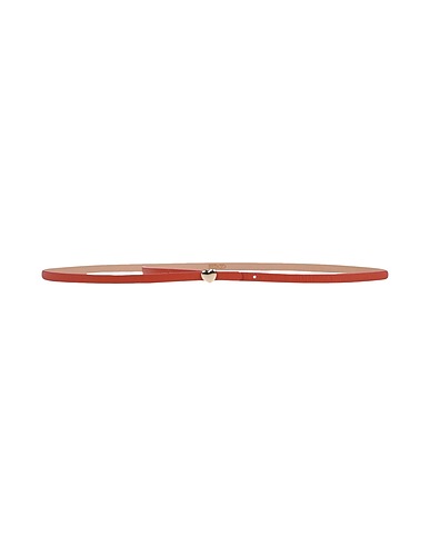 RED(V) Thin belt Garnet Soft Leather