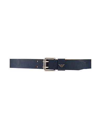 EMPORIO ARMANI Leather belt Navy Calfskin