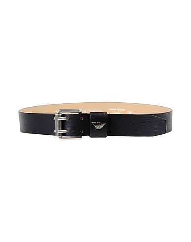 EMPORIO ARMANI Leather belt Black Calfskin