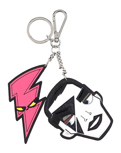 DSQUARED2 Key ring Fuchsia 50% Brass, 50% Zama, Polyurethane, Bovine leather, Polyester