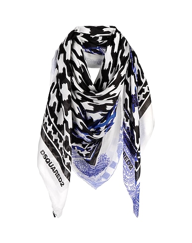 DSQUARED2 Scarves and foulards White 90% Modal, 10% Cashmere