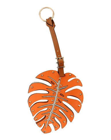 VALENTINO GARAVANI Schlüsselanhänger Orange Leder