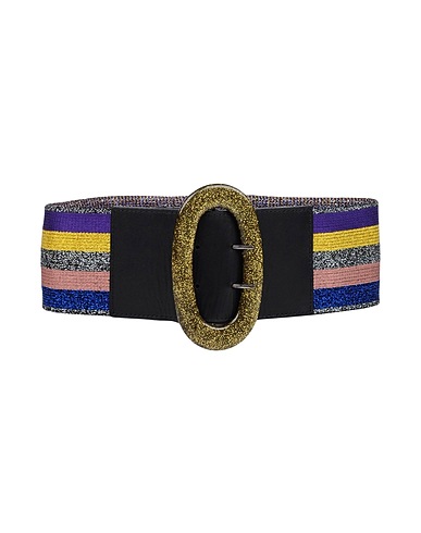 MISSONI Regulärer Gürtel  Violett 35% Gewebefasern, 25% Rindsleder, 23% Polyester, 15% Metall, 2% Elastan