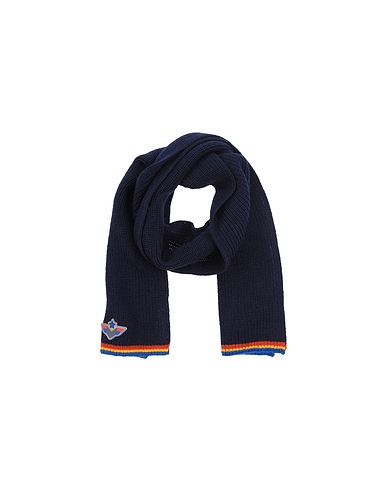 EMPORIO ARMANI Scarves and foulards Midnight blue 70% Acrylic, 30% Wool