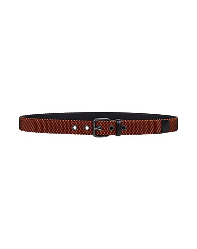 ORCIANI Cintura in tessuto Arancione Fibre tessili, Pelle