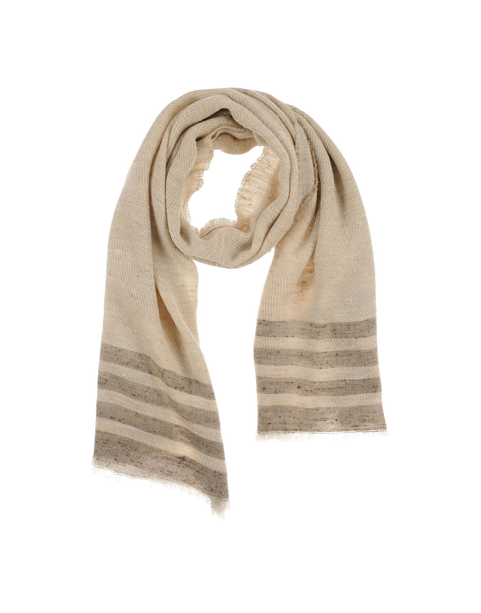 New Luigi Borrelli Brown Wool Scarf