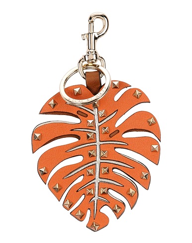 VALENTINO GARAVANI Key ring Rust Soft Leather, Metal