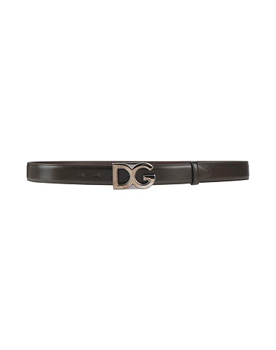 DOLCE&GABBANA Leather belt Chocolate brown Calfskin