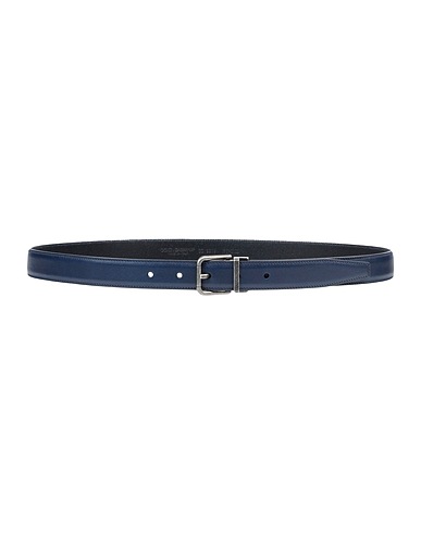 DOLCE&GABBANA Leather belt Midnight blue Calfskin