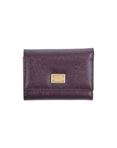 DOLCE&GABBANA Brieftasche Pflaume Kalbsleder