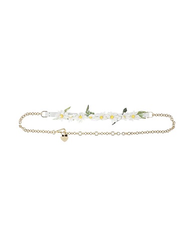 DOLCE&GABBANA Belt Ivory 70% Brass, 30% Calfskin