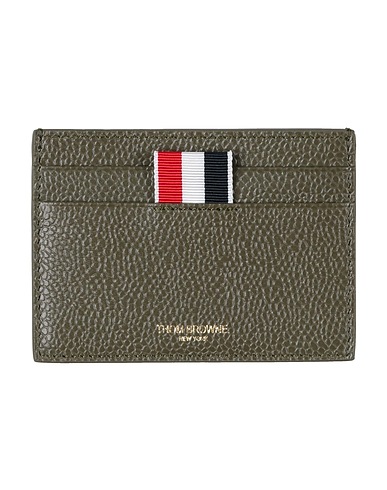 THOM BROWNE Small Leather Goods Military green Leather