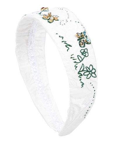 DOLCE&GABBANA Hair accessory White 64% Viscose, 36% Cotton
